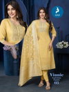 Vinnie By Kaya Chanderi Jacquard Online Kurti With Bottom Dupatta Wholesale